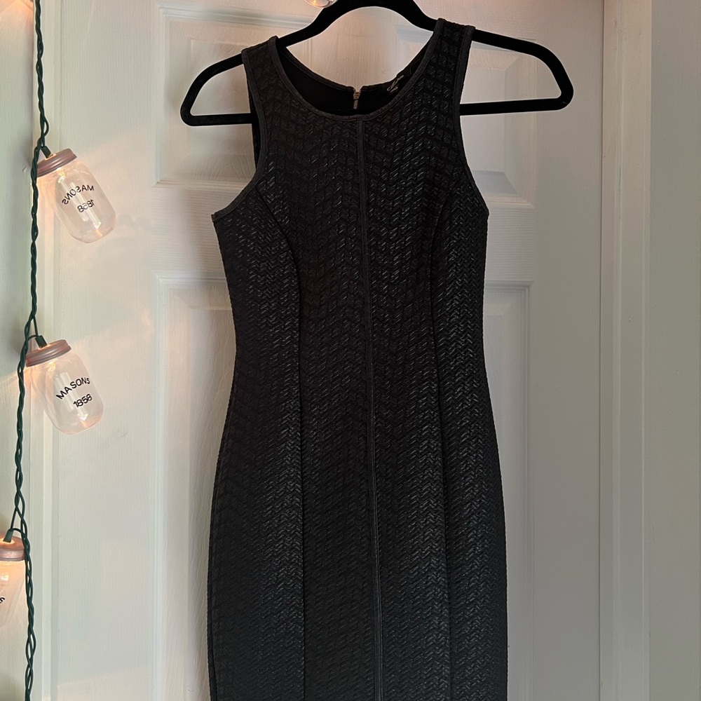 Monteau Black Halter Sheath Mini Dress